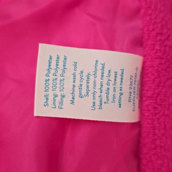 THEREABOUTS GIRLS PLUS SIZE "CHEERFUL PINK" PUFFER WINTER COAT SIZE XL 18.5 PLUS - Picture 8 of 16